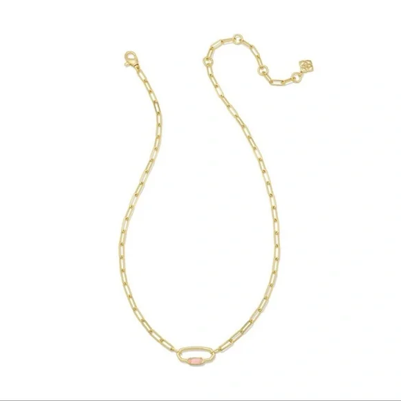Kendra Scott Emma Chain Necklace-Gold/Pink - Picture 2 of 3